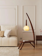 Floor Lamp | Solid Wood & Gradient Glass Shade | 168 Cm Tall