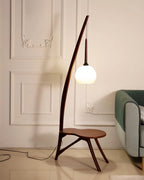 Floor Lamp | Solid Wood & Gradient Glass Shade | 168 Cm Tall