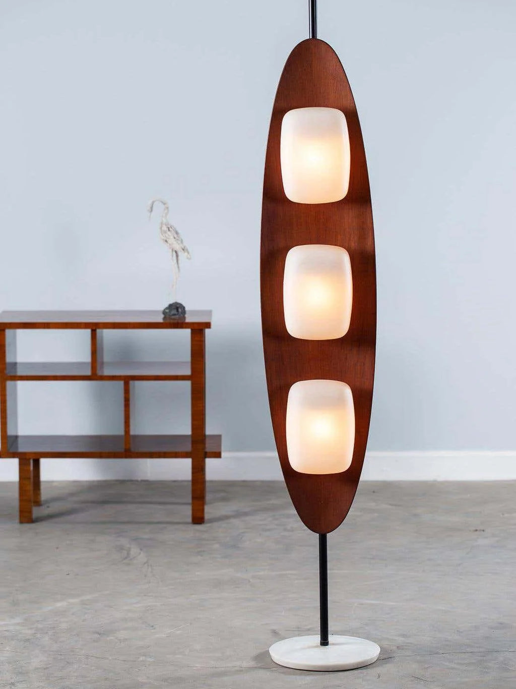 Floor Lamp | Surfboard Design & Marble Base | 160 cm