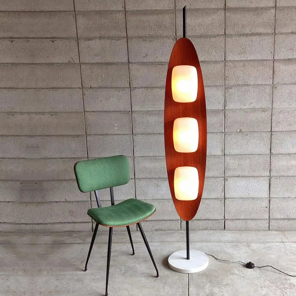 Floor Lamp | Surfboard Design & Marble Base | 160 cm