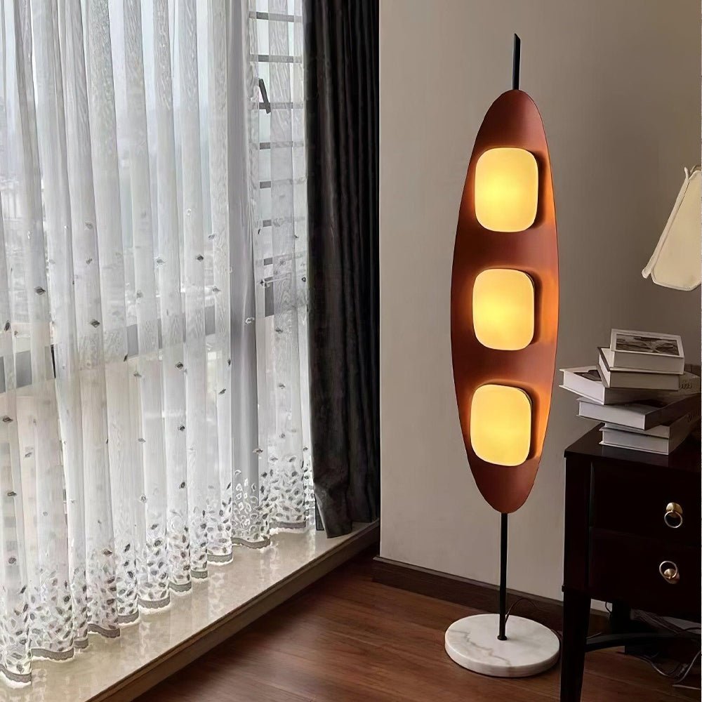 Floor Lamp | Surfboard Design & Marble Base | 160 cm