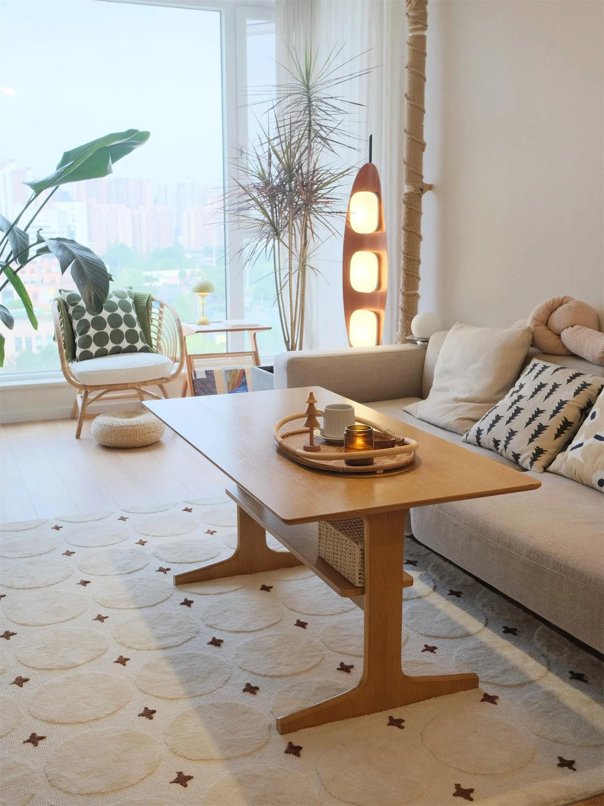 Floor Lamp | Surfboard Design & Marble Base | 160 cm