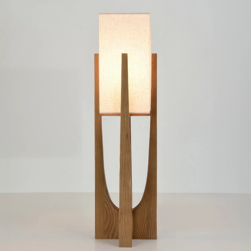 Floor Lamp | Walnut & Brass, Three-Color LED | Small & Large