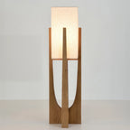 Floor Lamp | Walnut & Brass, Three-Color LED | Small & Large