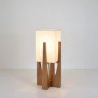 Floor Lamp | Walnut & Brass, Three-Color LED | Small & Large
