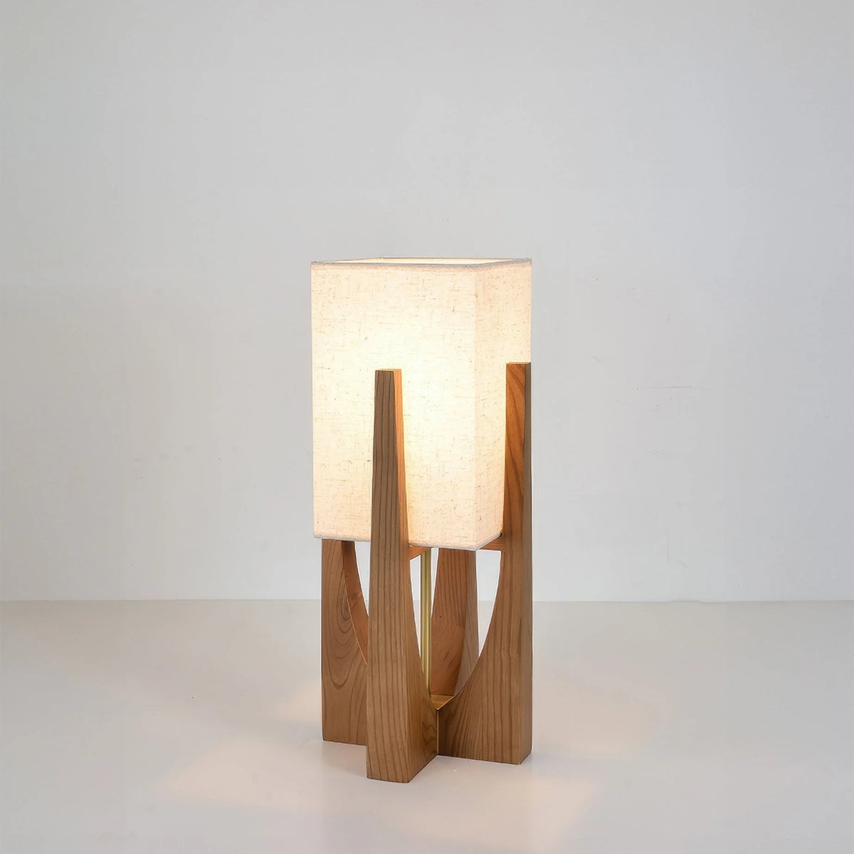 Floor Lamp | Walnut & Brass, Three-Color LED | Small & Large