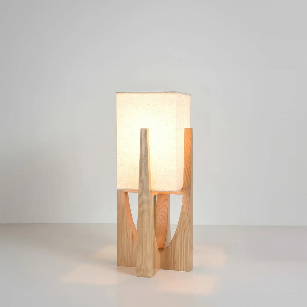 Floor Lamp | Walnut & Brass, Three-Color LED | Small & Large