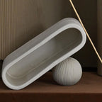 Flower Vases | White Striped Ceramic | 2-Piece Set