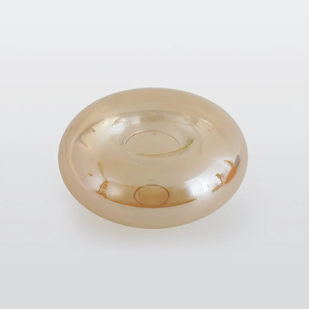 Flush Mount Ceiling Light | Clouded Glass & Metal