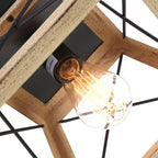 Flush Mount Ceiling Light | Square Caged Metal | Sloped Ceiling Compatible