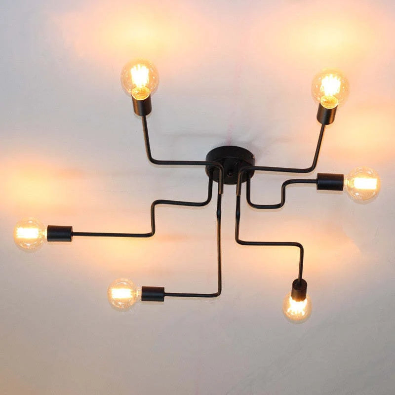 Flush Mount Ceiling Light | Vintage Industrial Metal