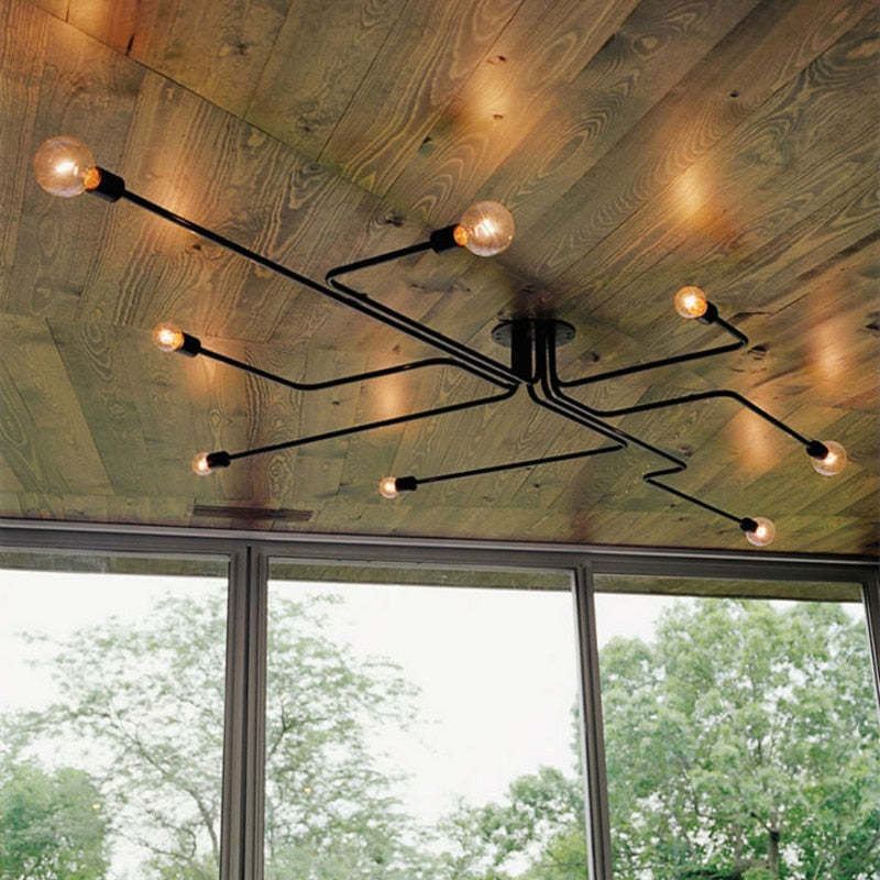 Flush Mount Ceiling Light | Vintage Industrial Metal