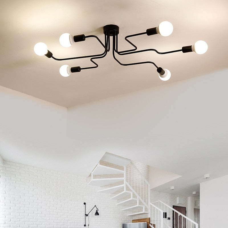 Flush Mount Ceiling Light | Vintage Industrial Metal