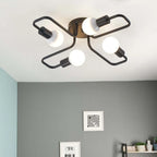Flush Mount Ceiling Light | Vintage Industrial Metal