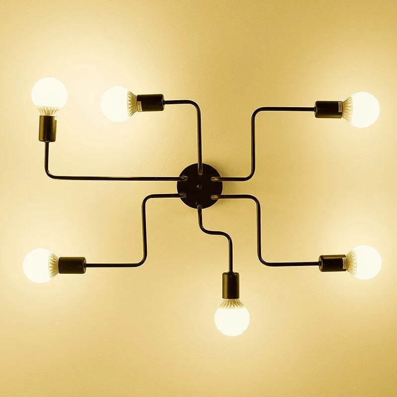 Flush Mount Ceiling Light | Vintage Industrial Metal