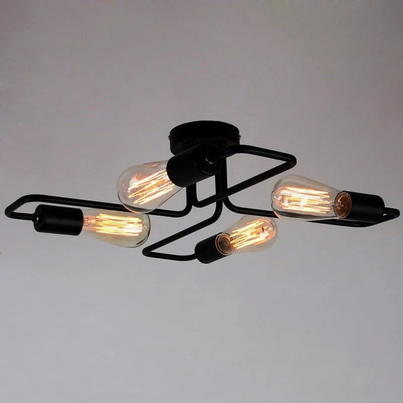 Flush Mount Ceiling Light | Vintage Industrial Metal