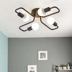 Flush Mount Ceiling Light | Vintage Industrial Metal
