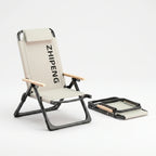 Folding Lounge Chair | Reclining & Headrest | Space-Saving