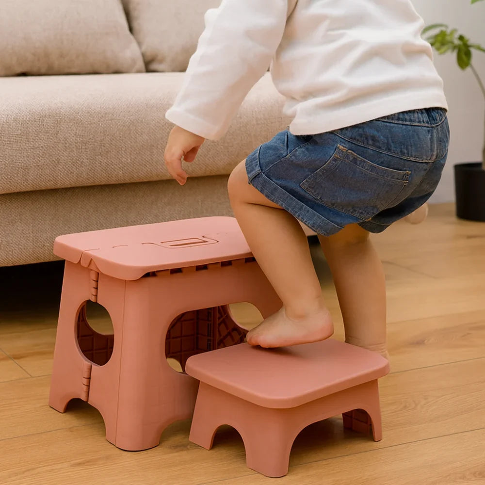 Folding Step Stool | Fold-Flat & Portable | 300 lb Capacity