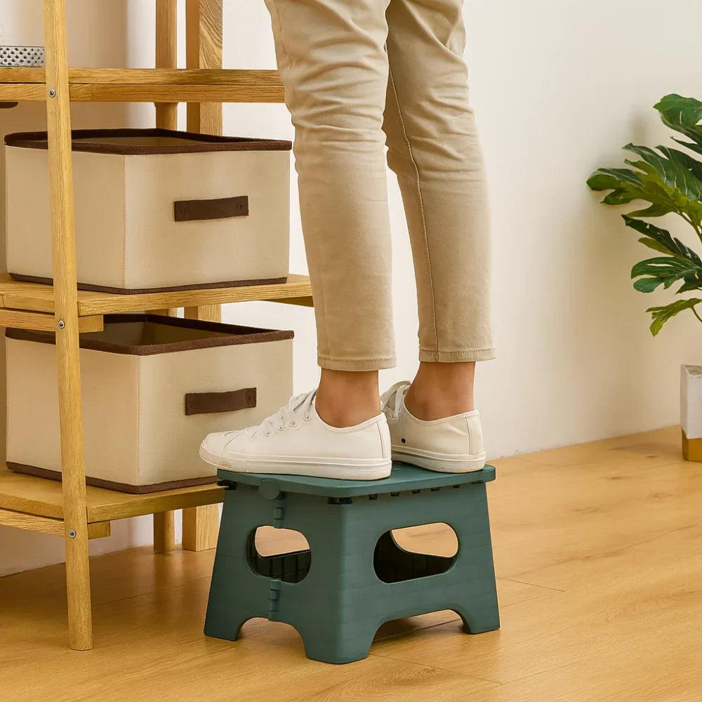 Folding Step Stool | Fold-Flat & Portable | 300 lb Capacity