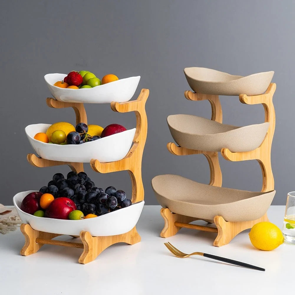 Fruit Basket | Stackable & Easy-to-Clean Plastic | 25 x 25 x 20 cm