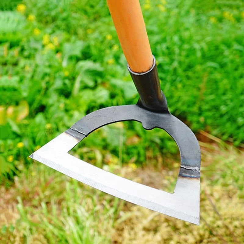 Garden Hoe | Hand-Forged Manganese Steel & Ergonomic Wooden Handle | Two Sizes