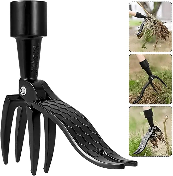 Garden Weed Puller | Four-Claw Foot-Pedal | Rust-Resistant Steel