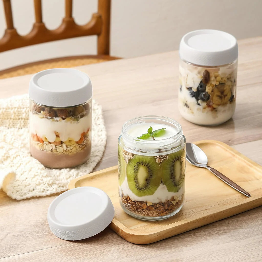 Glass Food Storage Jars | Airtight & Stackable | Set of 6