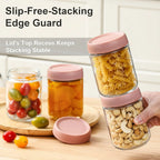Glass Food Storage Jars | Airtight & Stackable | Set of 6