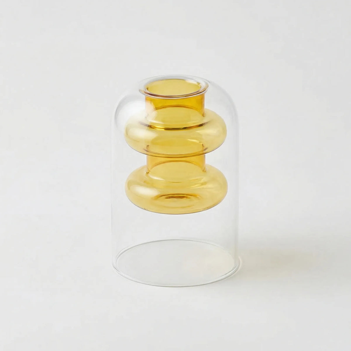 Glass Vase | Handmade Sculptural Double-Walled