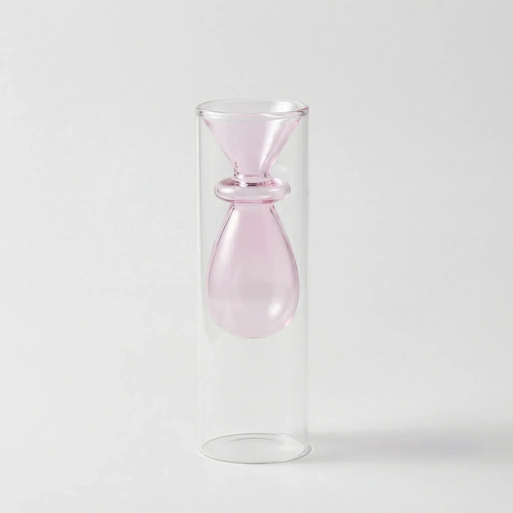 Glass Vase | Handmade Sculptural Double-Walled