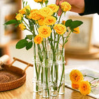 Glass Vase Set | Flexible Twistable Design & Smooth Edges | Set of 6 or 8