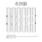 Glass Vase Set | Flexible Twistable Design & Smooth Edges | Set of 6 or 8