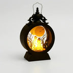 Halloween Lantern | Battery-Powered LED & Gothic Silhouette