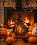 Halloween Lantern | Gothic Vintage Design & Flame-Free LED | 30 cm