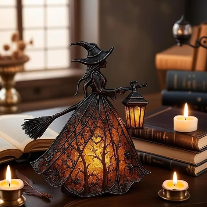 Halloween Lantern | Gothic Vintage Design & Flame-Free LED | 30 cm