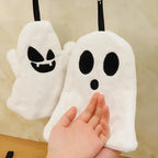 Hand Towel | Ghost-Shaped Soft Coral Fleece & Hanging Loop