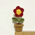 Handcrafted Knitted Flower | Cotton-Blend & Everlasting | 4 cm Pot