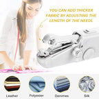 Handheld Sewing Machine | Cordless One-Hand Operation | Includes 6 Bobbins