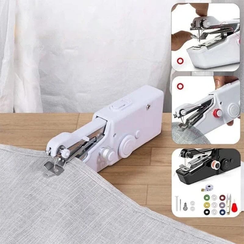 Handheld Sewing Machine | Cordless One-Hand Operation | Includes 6 Bobbins