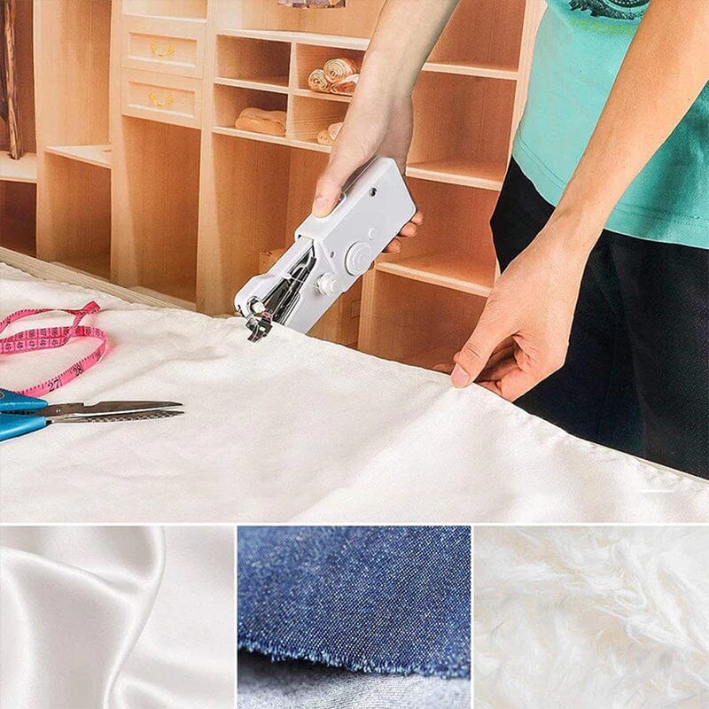Handheld Sewing Machine | Cordless One-Hand Operation | Includes 6 Bobbins