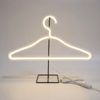 Hanger-Shaped Lamp | Neon-Style Mood Light & USB-Powered | 39 cm
