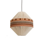 Hanging Lamp | Boho Fringed Shade & Linen Rope