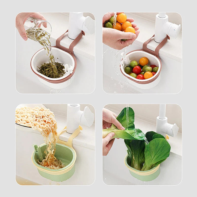 Hanging Sink Strainer | Fine Stainless Steel Mesh & Lock-Release