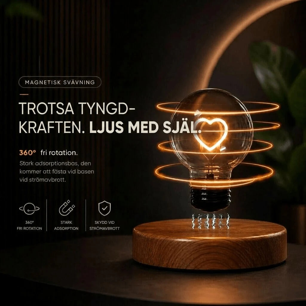 Heart Lamp | Magnetic Floating LED & Rainbow Effect