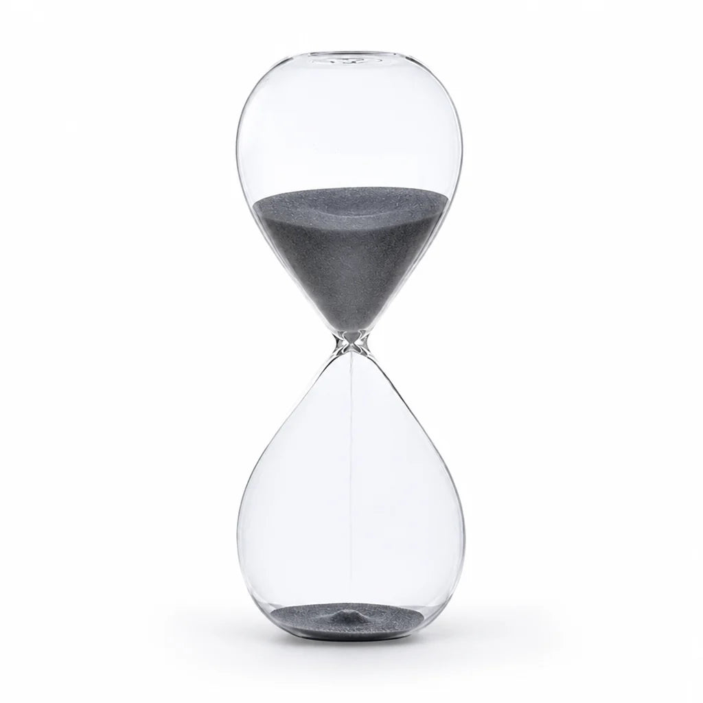 Hourglass Timer | Glass & Fine Sand | 5–60 Min Options