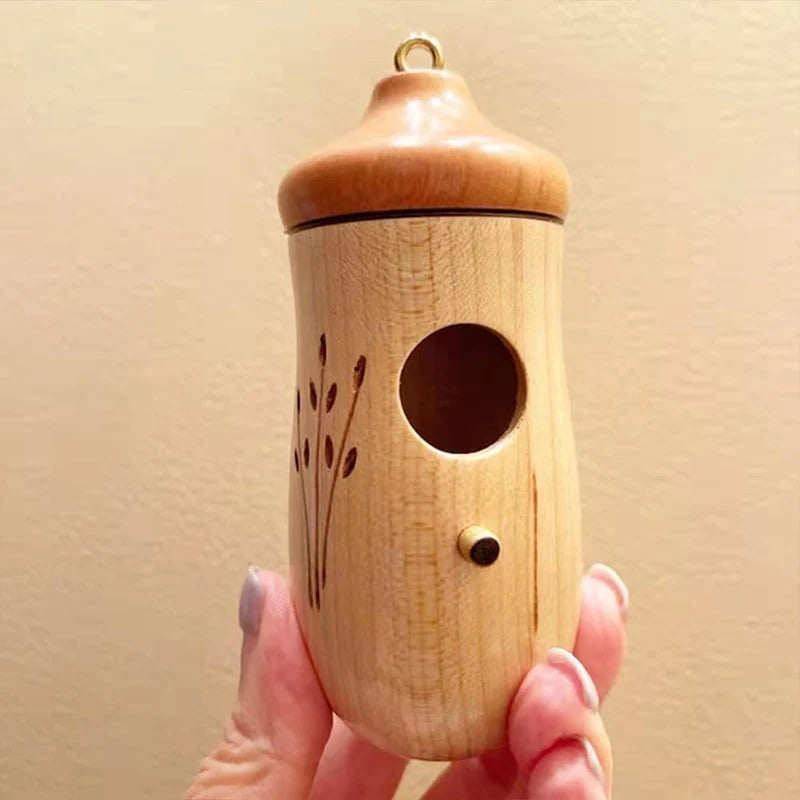 Hummingbird House | Handcrafted Natural Wood Garden Decor | Multiple Styles