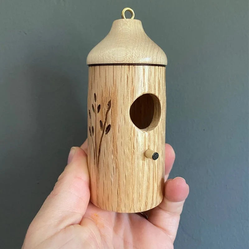 Hummingbird House | Handcrafted Natural Wood Garden Decor | Multiple Styles