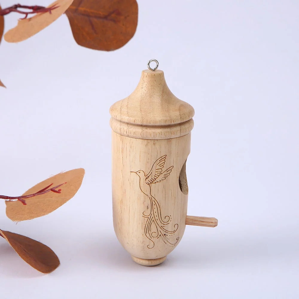 Hummingbird House | Handcrafted Natural Wood Garden Decor | Multiple Styles
