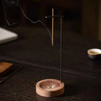Incense Burner | Handcrafted Wood & Metal | 3.58 x 9.96 in